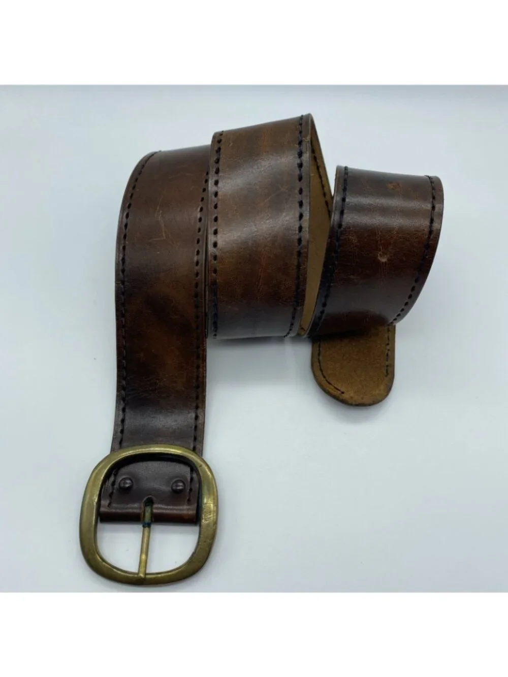 Unbranded Brown Leather Belt Size Large 40